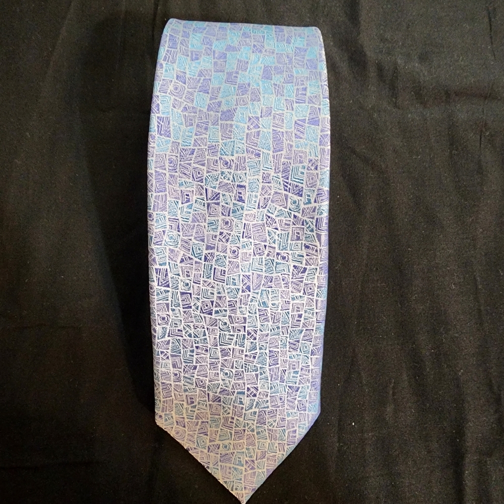 Vintage Lee goen maan Tie,  Blue & Agua,  58x3.5 inches